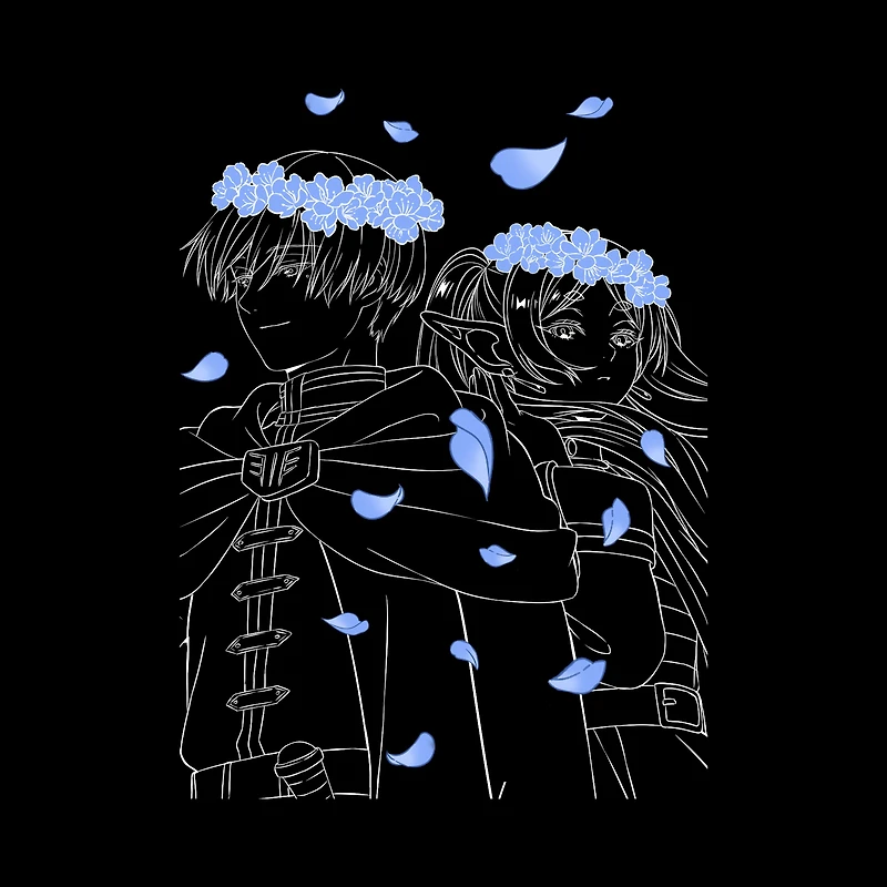 Frieren: Beyond Journey's End Himmel and Frieren Double Sided Unisex Graphic T-Shirt GameStop Exclusive