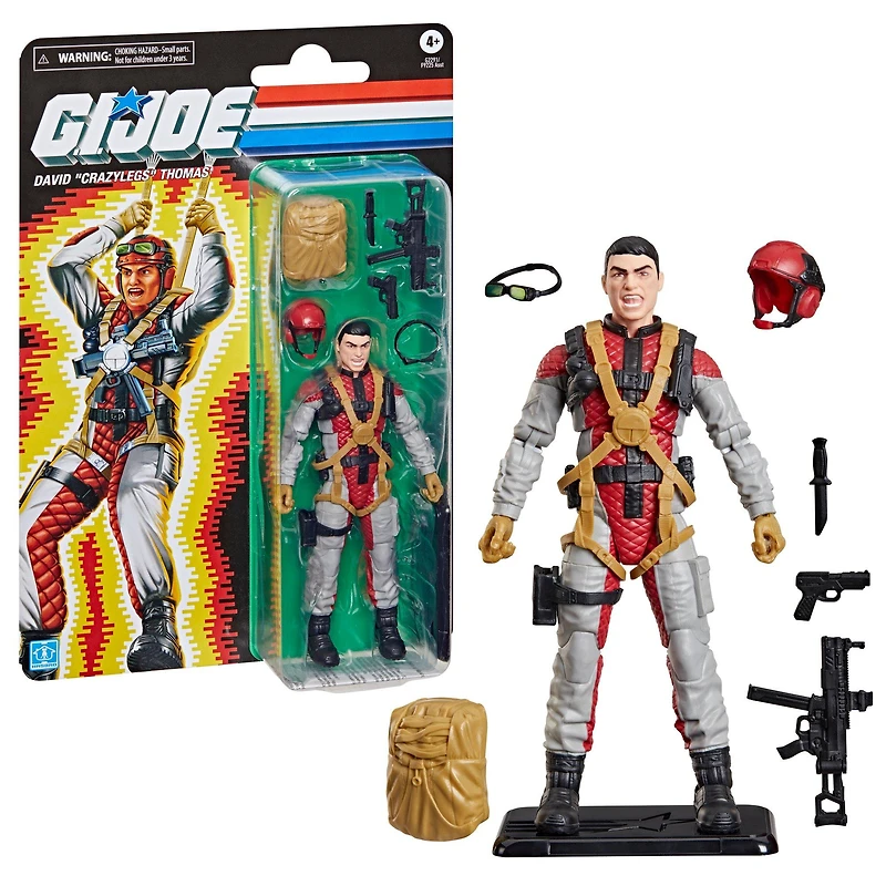 Hasbro G.I. Joe Classified Series Retro David Crazylegs Thomas (Lifeline) 6-in Action Figure
