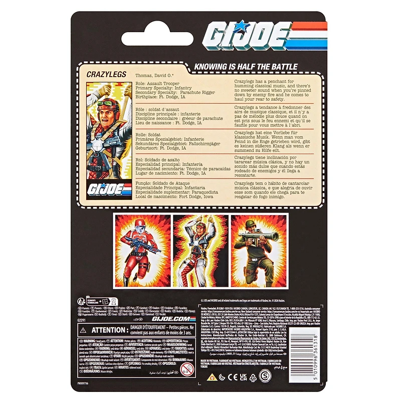 Hasbro G.I. Joe Classified Series Retro David Crazylegs Thomas (Lifeline) 6-in Action Figure