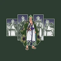 One Piece Zoro Wano Country Arc Double Sided Graphic T-Shirt GameStop Exclusive