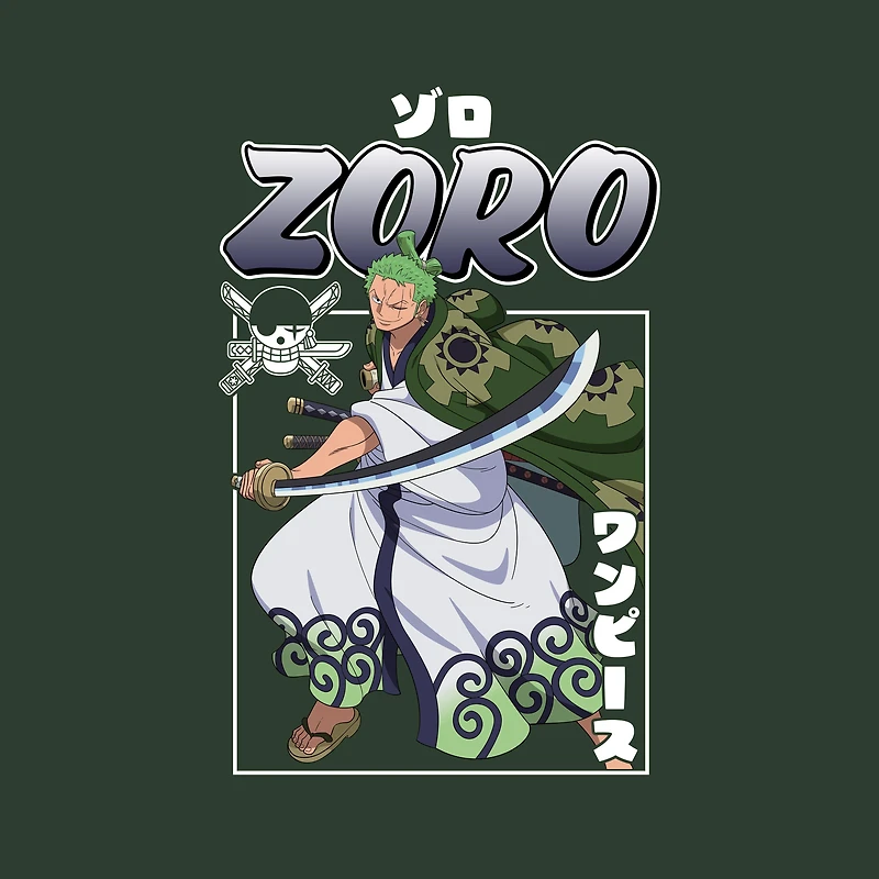 One Piece Zoro Wano Country Arc Double Sided Graphic T-Shirt GameStop Exclusive