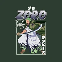 One Piece Zoro Wano Country Arc Double Sided Graphic T-Shirt GameStop Exclusive