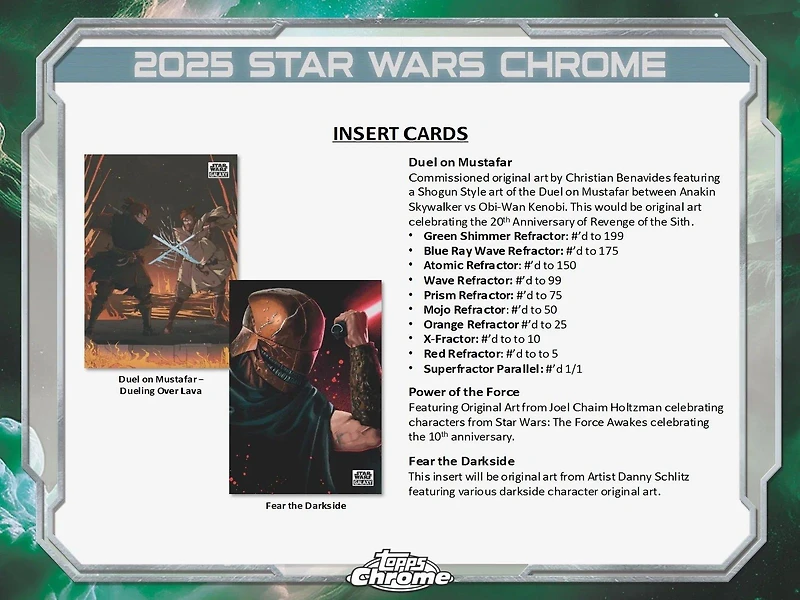 2025 Topps Chrome Galaxy Star Wars Hobby Box