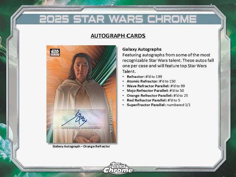 2025 Topps Chrome Galaxy Star Wars Hobby Box