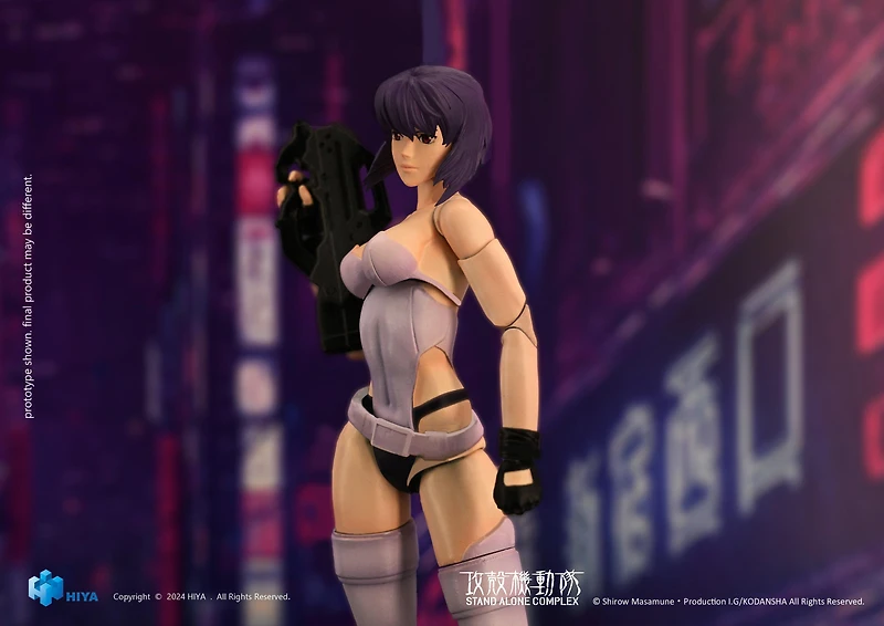 HIYA Exquisite Super Series Ghost in the Shell Stand Alone Complex Kusanagi Motoko 1/12 Scale 6-in Action Figure