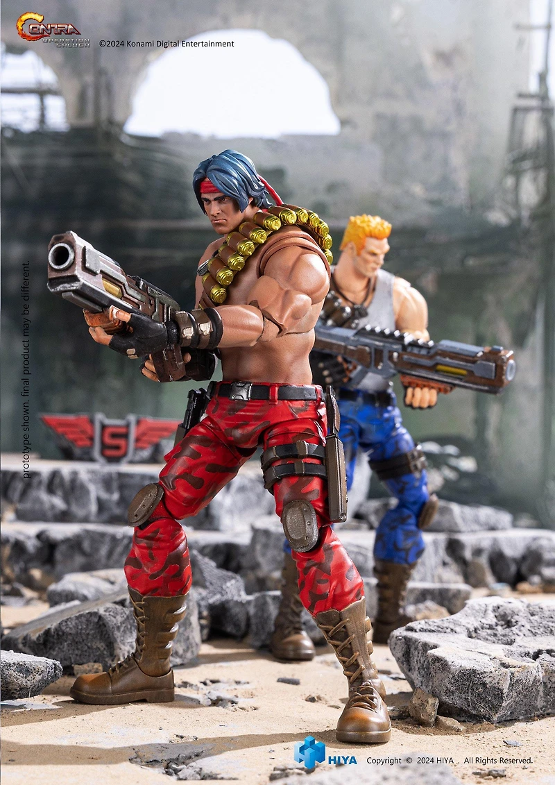 HIYA Exquisite Basic Series Contra Operation Galuga Bill Rizer 1/12 Scale 6-in Action Figure