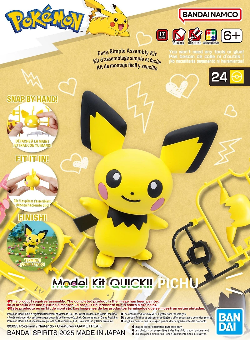 Bandai Hobby Pokemon Pichu QUICK!! Model Kit