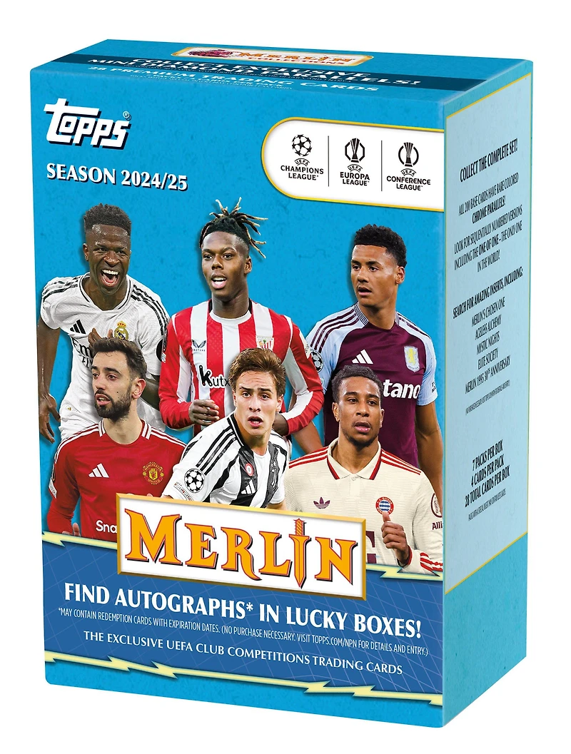2025 Topps Merlin UEFA Club Competitions Soccer Value Box (7-Pack)