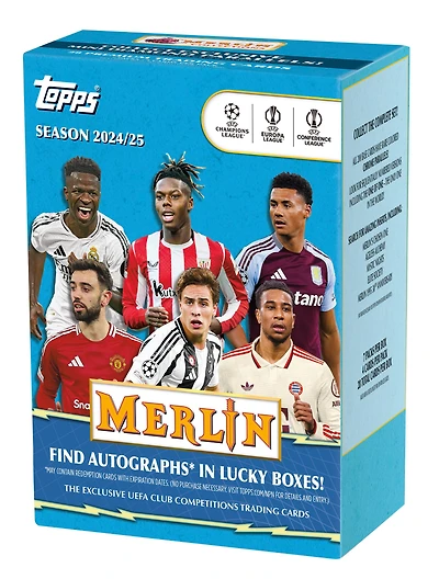 2025 Topps Merlin UEFA Club Competitions Soccer Value Box (7-Pack)