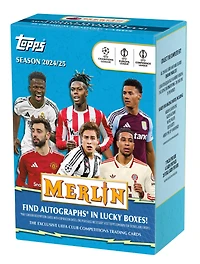 2025 Topps Merlin UEFA Club Competitions Soccer Value Box (7-Pack)