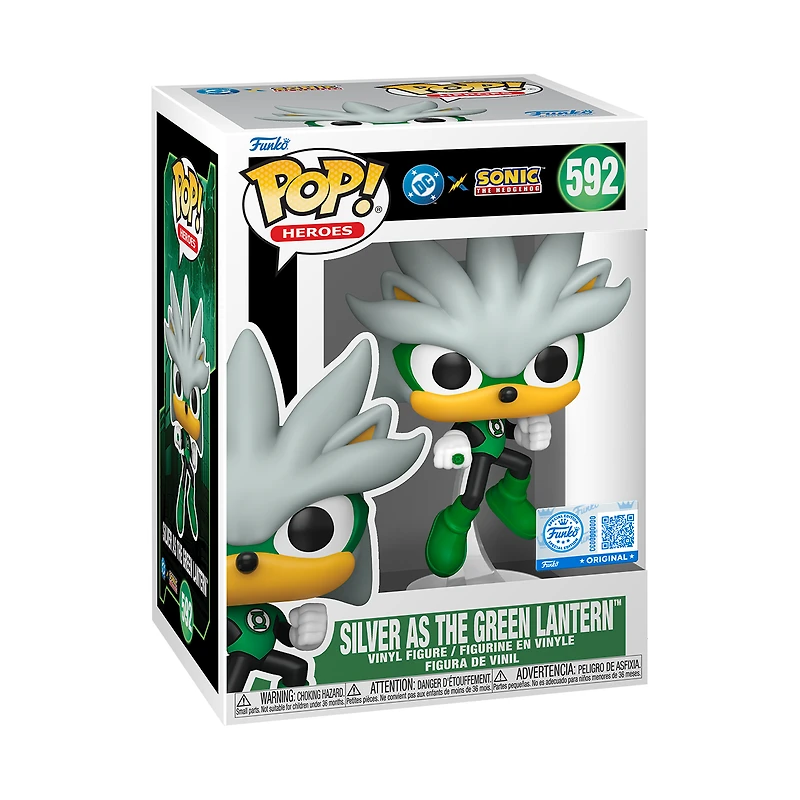 Funko POP! Heroes: Sonic the Hedgehog x DC Comics Silver as the Green Lantern 5.3-in Vinyl Figure