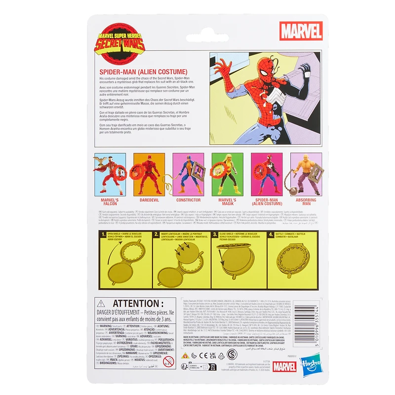 Hasbro Marvel Legends Retro Series Secret Wars Spider-Man (Alien Costume) 6-In Action Figure