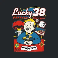 Fallout Lucky 38 Casino Double Sided Unisex Graphic T-Shirt GameStop Exclusive