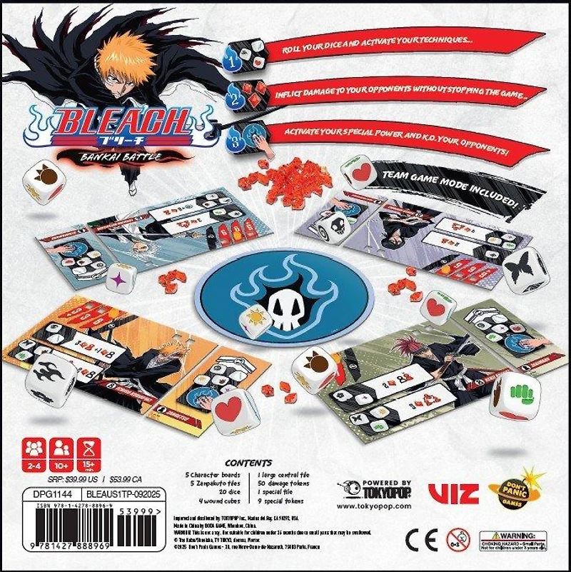 BLEACH Bankai Battle Roll and Clash Board Game