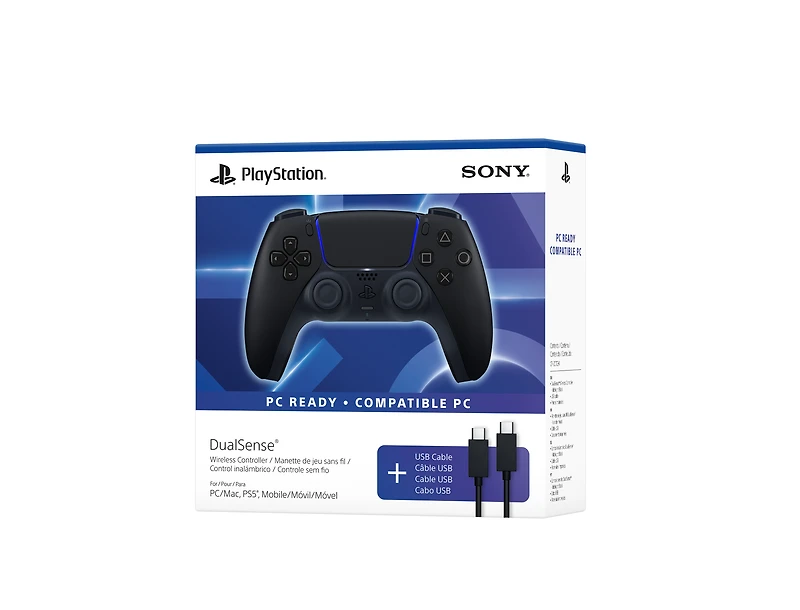 Sony DualSense Wireless Controller for PlayStation 5 (with USB Cable for PC) - Midnight Black