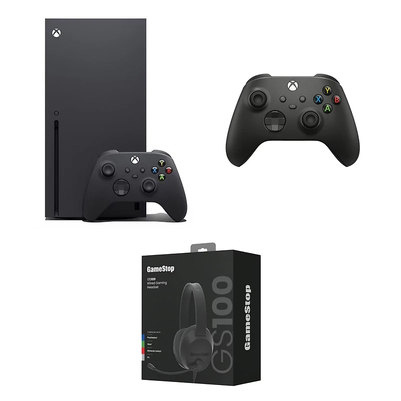 Xbox Series X Refurbished Console, Carbon Black Wireless Controller