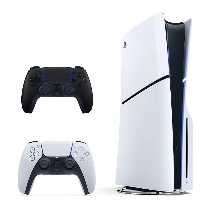 Sony PlayStation 5 Slim Console Disc Edition and Midnight Black DualSense Wireless Controller Bundle