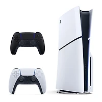 Sony PlayStation 5 Slim Console Disc Edition and Midnight Black DualSense Wireless Controller Bundle