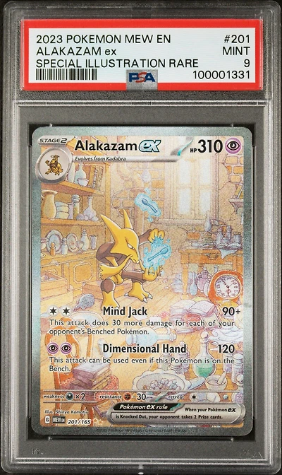 2023 Pokemon Mew En-151 201 Alakazam Ex Special Illustration Rare PSA