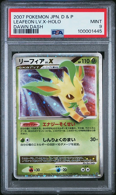 2007 Pokemon Japanese Diamond & Pearl Dawn Dash Leafeon Lv.x-holo PSA