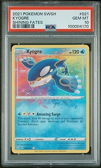 2021 Pokemon Sword & Shield Shining Fates 021 Kyogre PSA