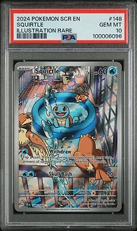 2024 Pokemon Scr En-stellar Crown 148 Squirtle Illustration Rare PSA