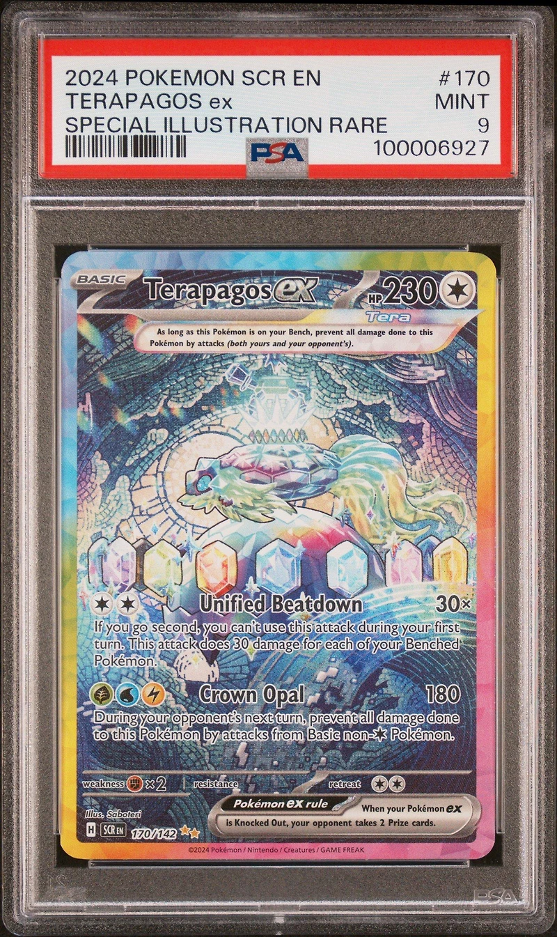 2024 Pokemon Scr En-stellar Crown 170 Terapagos Ex Special Illustration Rare PSA