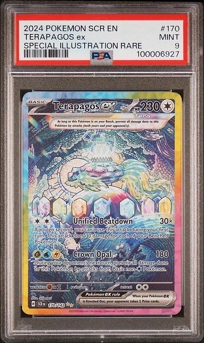2024 Pokemon Scr En-stellar Crown 170 Terapagos Ex Special Illustration Rare PSA