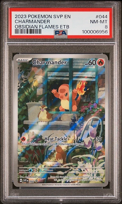 2023 Pokemon Svp En-sv Black Star Promo 044 Charmander Obsidian Flames Elite Trainer Box PSA