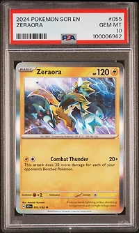 2024 Pokemon Scr En-stellar Crown 055 Zeraora PSA 10