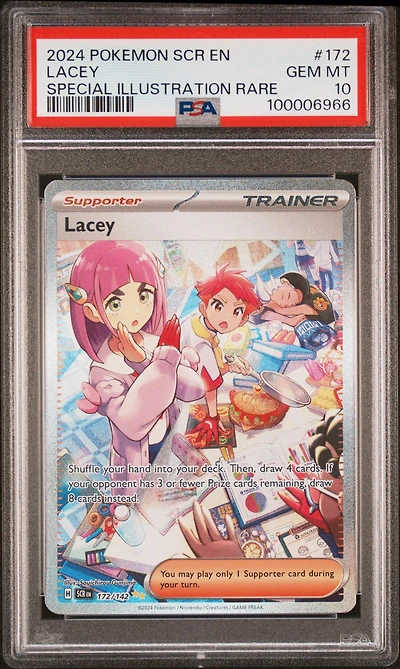 2024 Pokemon Scr En-stellar Crown 172 Lacey Special Illustration Rare PSA