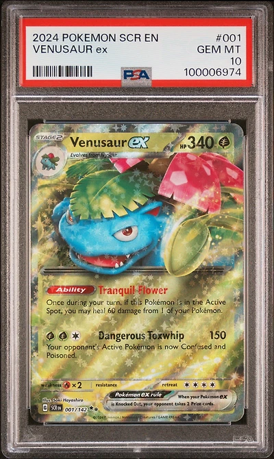 2024 Pokemon Scr En-stellar Crown 001 Venusaur Ex PSA