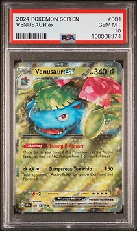 2024 Pokemon Scr En-stellar Crown 001 Venusaur Ex PSA