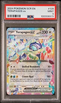 2024 Pokemon Scr En-stellar Crown 128 Terapagos Ex PSA