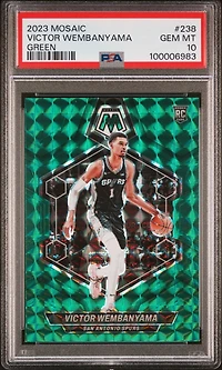 2023 Panini Mosaic 238 Victor Wembanyama Green PSA 10
