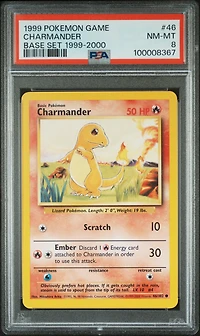 1999 Pokemon Game 46 Charmander Base Set 1999-2000 PSA