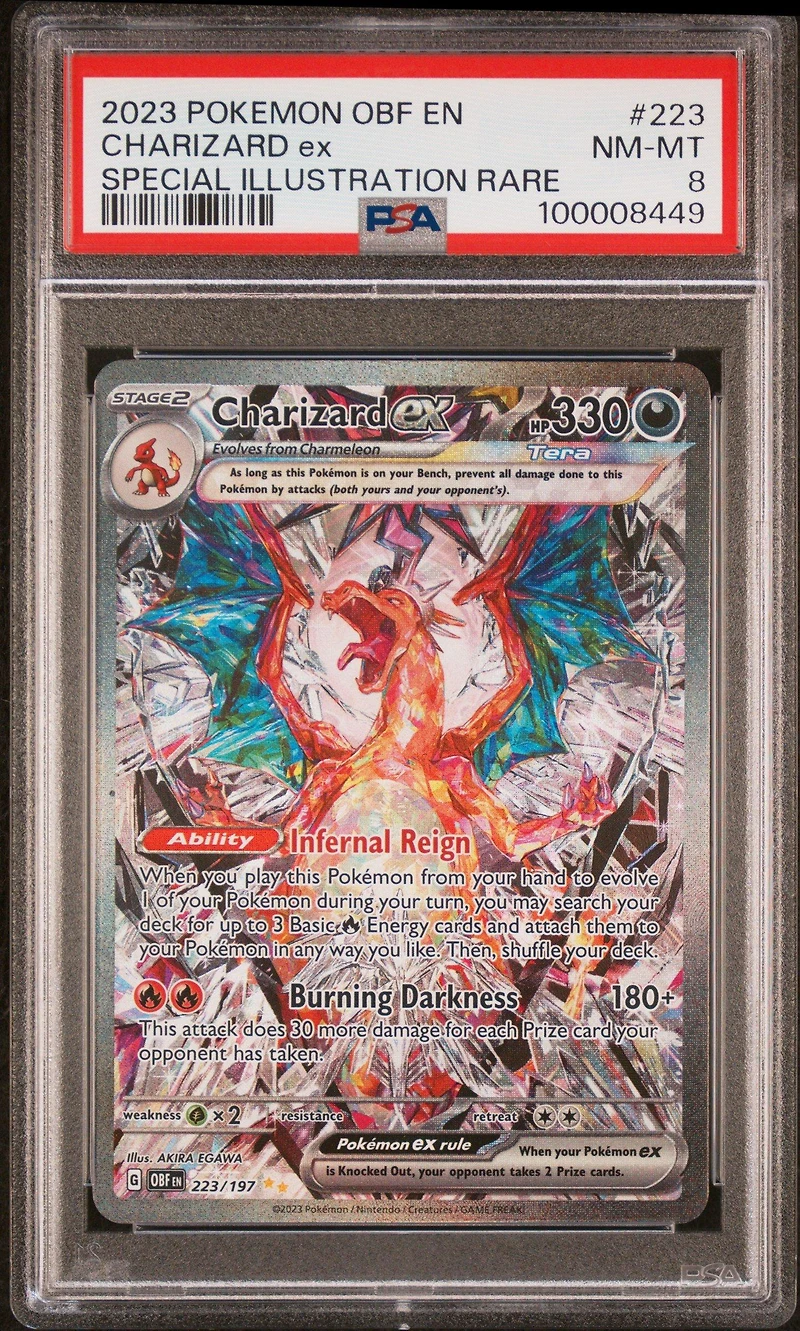 2023 Pokemon Obf En-obsidian Flames 223 Charizard Ex Special Illustration Rare PSA