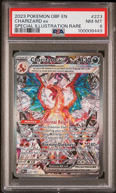 2023 Pokemon Obf En-obsidian Flames 223 Charizard Ex Special Illustration Rare PSA