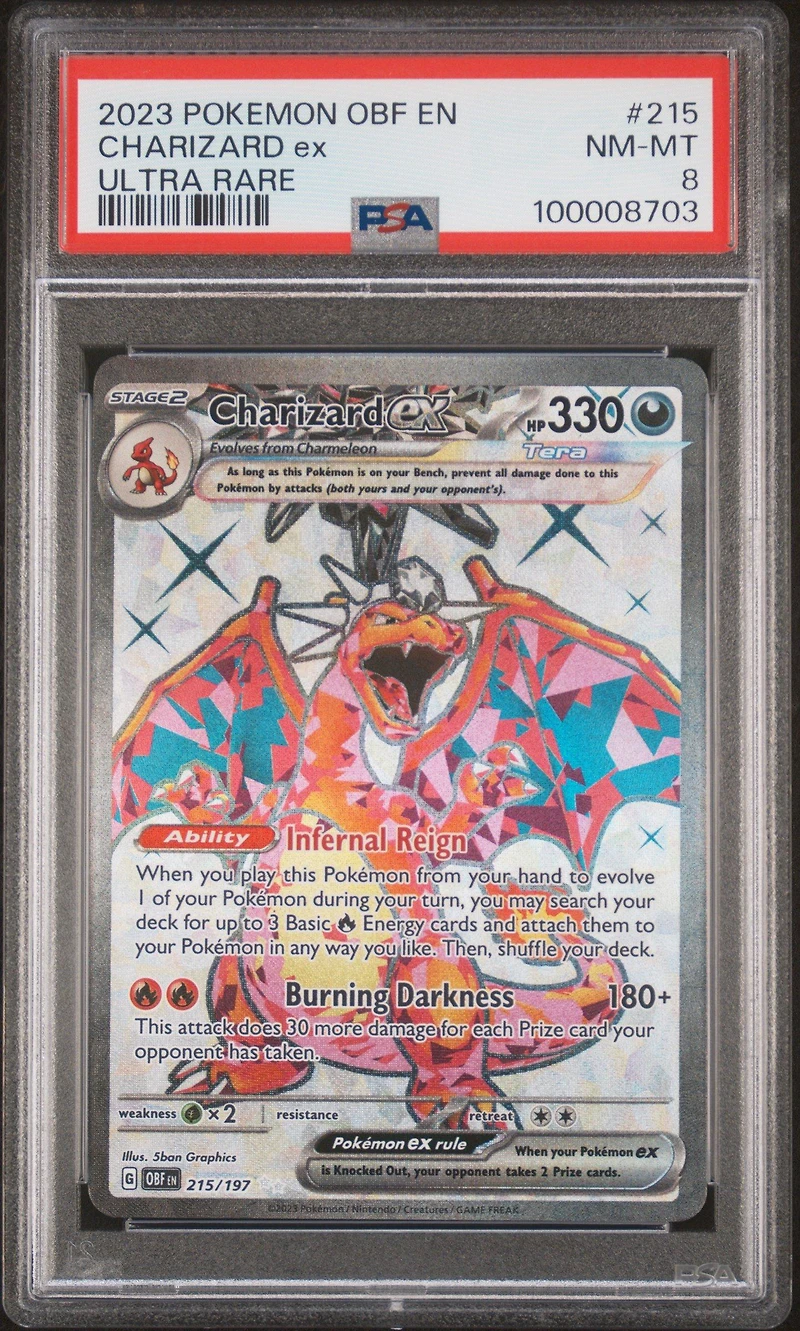 2023 Pokemon Obf En-obsidian Flames 215 Charizard Ex Ultra Rare PSA