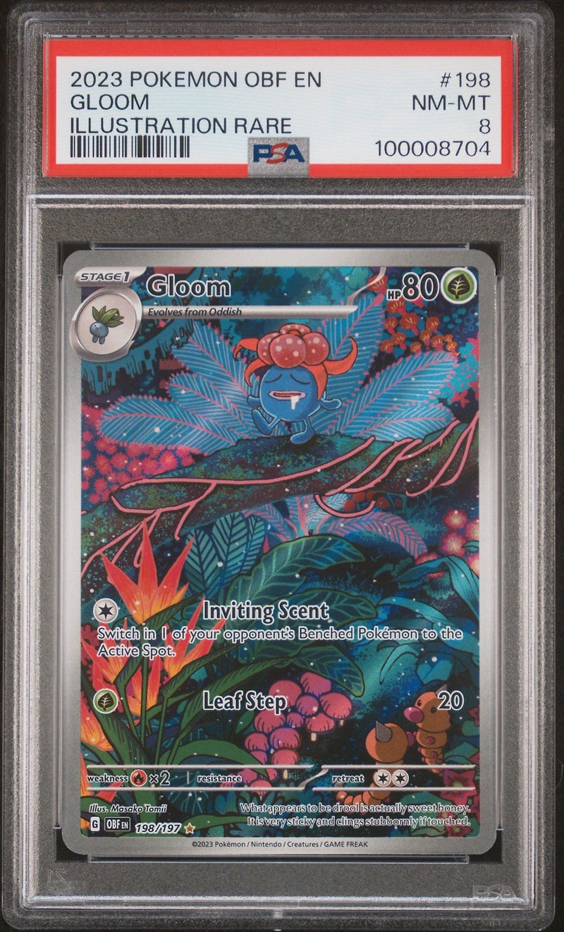 2023 Pokemon Obf En-obsidian Flames 198 Gloom Illustration Rare PSA