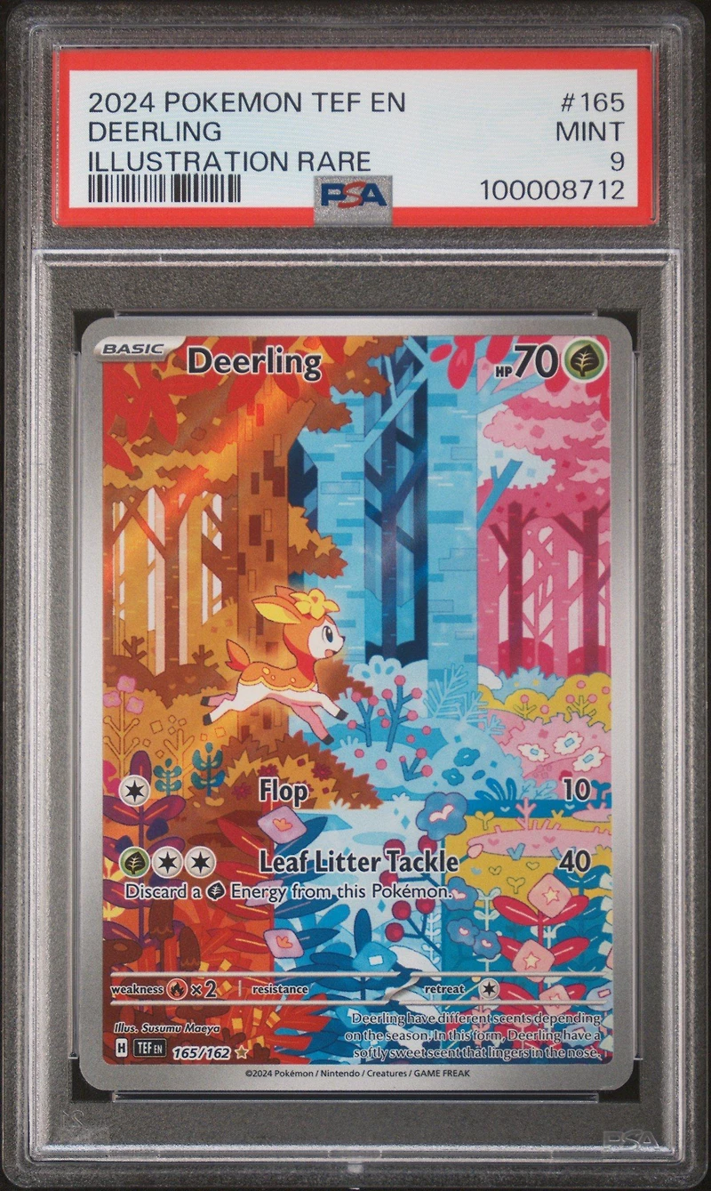 2024 Pokemon Tef En-temporal Forces 165 Deerling Illustration Rare PSA