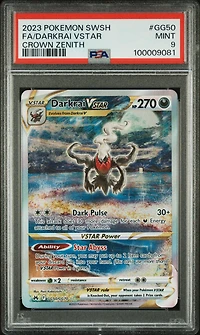 2023 Pokemon Sword And Shield Crown Zenith Gg50 Full Art/darkrai Vstar PSA
