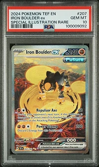 2024 Pokemon Tef En-temporal Forces 207 Iron Boulder Ex Special Illustration Rare PSA