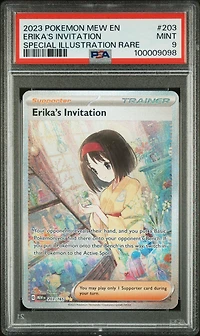 2023 Pokemon Mew En-151 203 Erika's Invitation Special Illustration Rare PSA