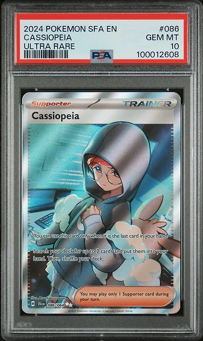 2024 Pokemon Sfa En-shrouded Fable 086 Cassiopeia Ultra Rare PSA
