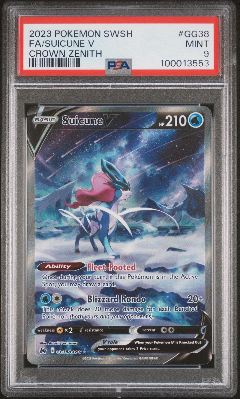 2023 Pokemon Sword And Shield Crown Zenith Gg38 Full Art/suicune V PSA