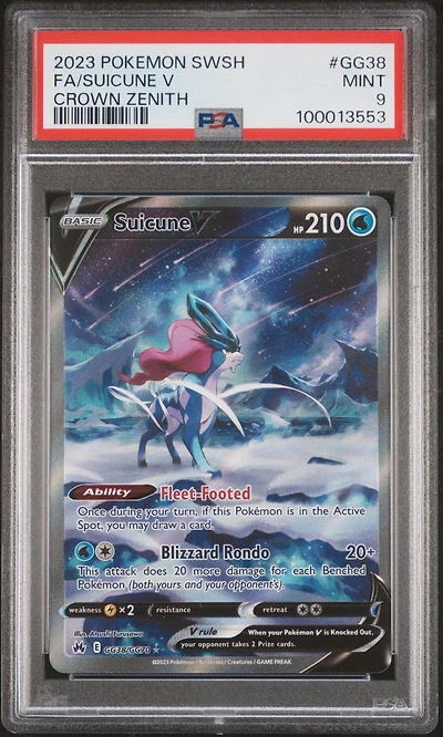 2023 Pokemon Sword And Shield Crown Zenith Gg38 Full Art/suicune V PSA
