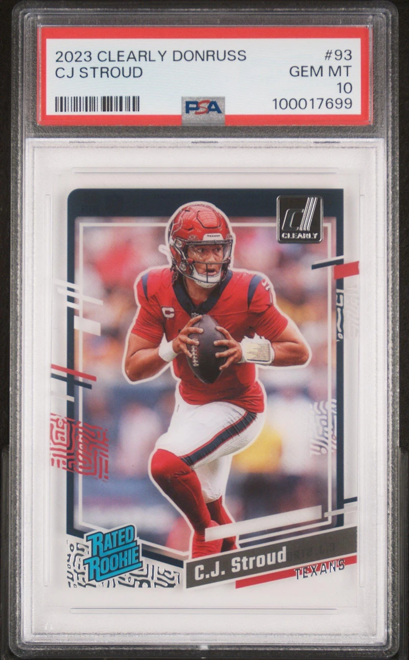 2023 Panini Clearly Donruss 93 Cj Stroud PSA