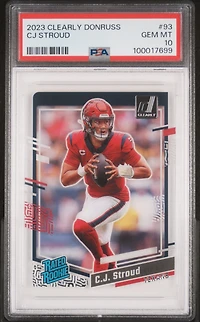 2023 Panini Clearly Donruss 93 Cj Stroud PSA