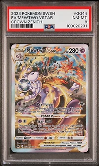 2023 Pokemon Sword And Shield Crown Zenith Gg44 Full Art/mewtwo Vstar PSA